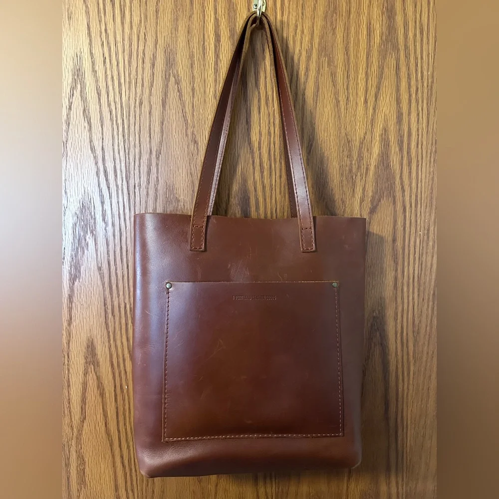 Portland Leather Brown Leather Tote Bag